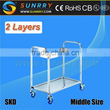 Good Quality Tainless Steel Restaurant Food Trolley Cart For Sale