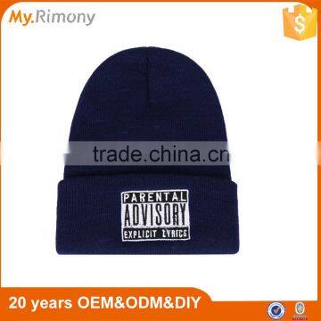 Customize blank embroidery beanie knitted hat