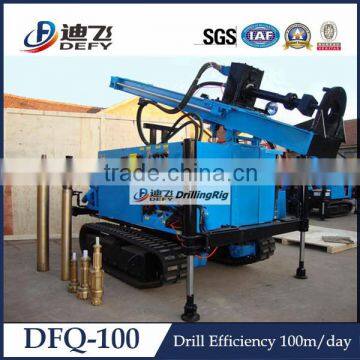 DFQ-100 mobile water well drilling equipment, Max. 100m, rocky area