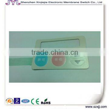 tactile switch membrane with lcd window