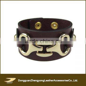 Latest popular fashion leather cuff bracelet for men