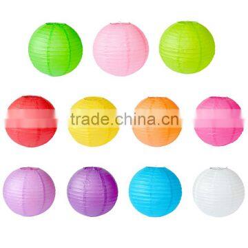 steel wire frame 12" customized printing round cheap paper lantern,wedding chinese paper lantern