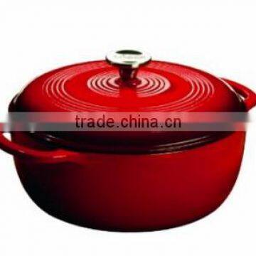 Color EC6D43 Enameled Cast Iron Dutch Oven Island Spice Red