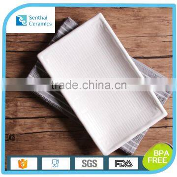 20%discount New Design Customized White Ceramic Rectangular Plate for Home Hotel Use photo-3