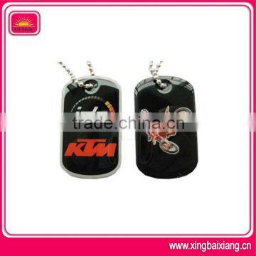 bike racing promotional dog tag necklace