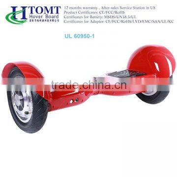 China Htomt hoverboard 10 inch electric skateboard TUV CE safety 2 wheel electric balance hoverboard with samsung battery