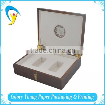 Custom Printed Luxury Wooden Clamshell Packing Box For Gift