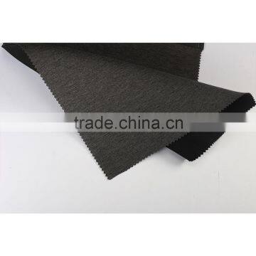 Hot sale deep hemp grey polyester interlock yarn dyed scuba textile fabric