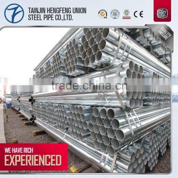 professional ERW black carbon pre-galvanized steel pipe price