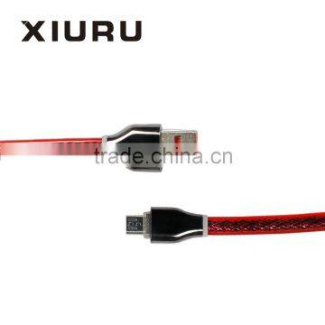 Zinc Alloy usb 2.0 micro usb data cable for Android Mobile Phone And Computer XR-DC-N103