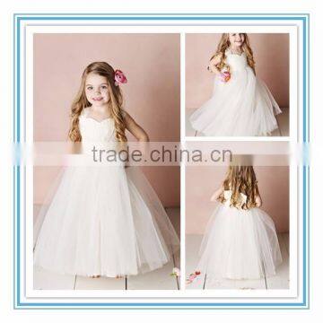 Fashion Full Length Ball Gown Cap Sleeve Tulle Sweetheart Princess Custom Made Flower Girl Dress/Gowns Patterns 2015(FTTP-FG05)