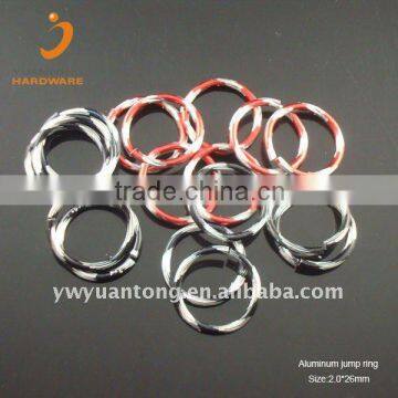 black and red aluminum jump ring