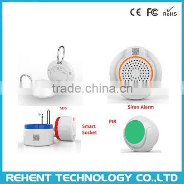 868.4MHz PIR Smoke Detector Smart Home Security Camera System Android IOS App Remote Control