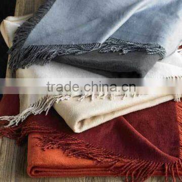 Silk Throw With Fringe Silk Blanket