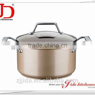 Popular Forged Aluminium Non-Stick Casserole with tempered glass Lid