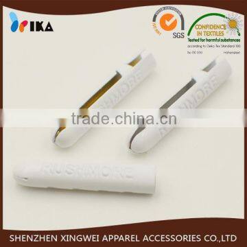 custom painted white color metal rope aglet for shoelace