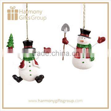 Red Green Xmas Snowman Polyresin Craft Products