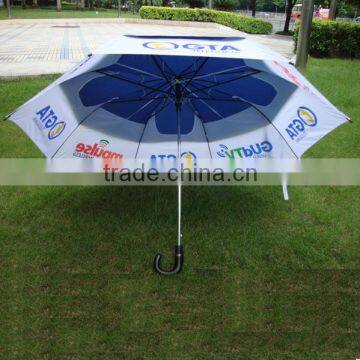 double layers custom advertising promotional golf umbrella