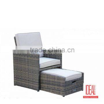 top quality pe rattan leisure chair/wicker sun bath chair/cheap restaurant tables chairs