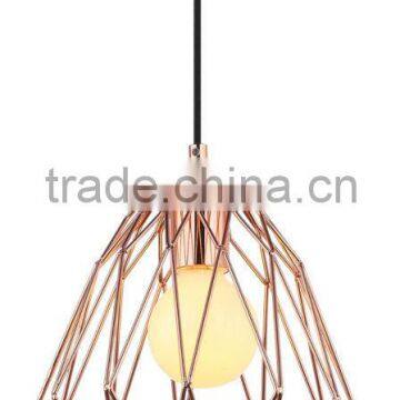 New Style E27 Copper Hanging Lamp,Diamond Copper Pendant Bird Cage Light