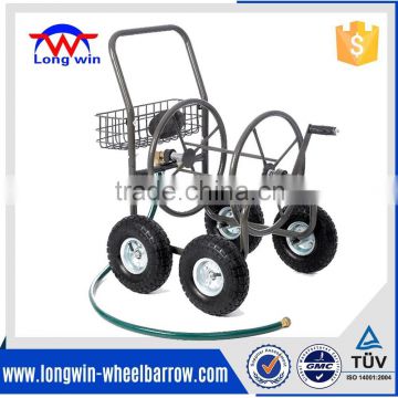 4 wheel garden water hose reel cart