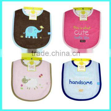 Cartoon style classic large bib, cotton baby bandana bibs