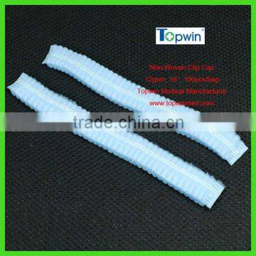 non-woven disposable mob cap or clip cap