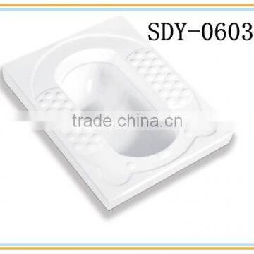 bathroom squatting pan toilet integrated s-trap ceramic wc pan