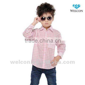 latest fashion design brand OEM long sleeve kids shirt cotton kids wear