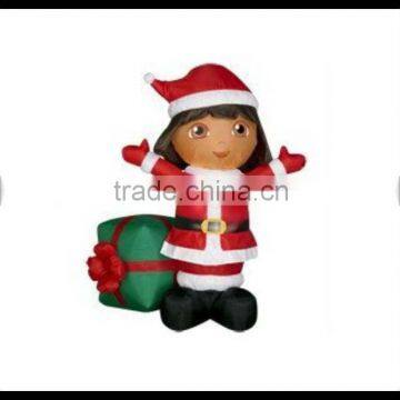 2012 NEWEST giant inflatable christmas santa girl