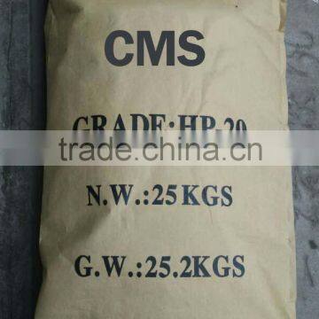 The drilling fluid uses the modified starch Carboxymethyl starch Sodium