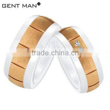 newest design fashion supplier CZ stone wholesale ceramic ring, elegant white ceramic ring from china manufacuturer