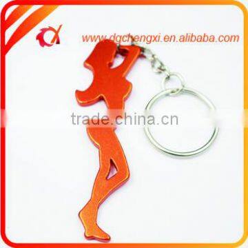 Promotion Aluminum Beauty Shaped Bottle Opener Keychain photo-2