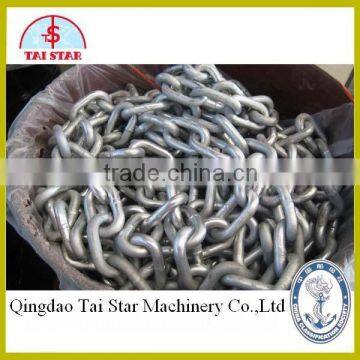 good quality galvanized welded medium link chain with reel