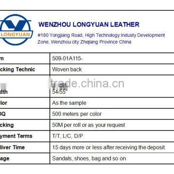 Wholesale Faux Leather Upholstery Fabric Women Shoes Material photo-5