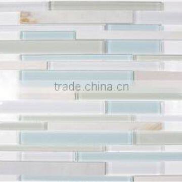 Strip Stainless Steel Mix Glass Mix Diamond Mix Metal Kitchen Wall Mosaic Tile