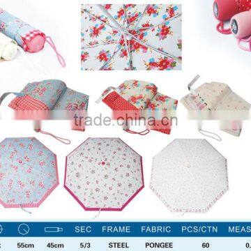 cheap custom print umbrella flower print inside full printed umbrella