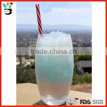 2015 hot selling product high quality mixing glass egg shaped cocktail glass with straw