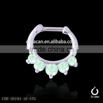 Five Pronged Opalites 16 Gauge Nose Rings photo-2