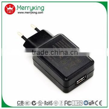 Shenzhen Merryking single use mobile charger 5V1A EU plug smart phone charger