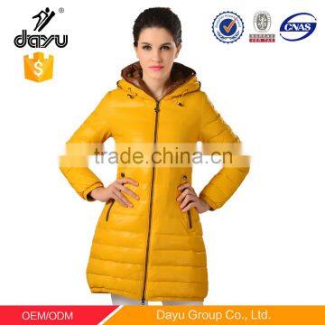 Winter jacket with hoodie zip clouse down coat western down jackets