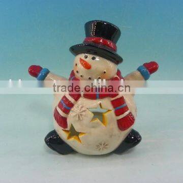 Christmas snowman tealight for home decoration