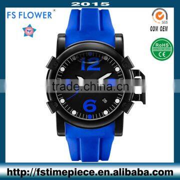 FS FLOWER - Oversize Quality Men's Quartz Watch With Electrostatic Oil Rubber Silicone Band