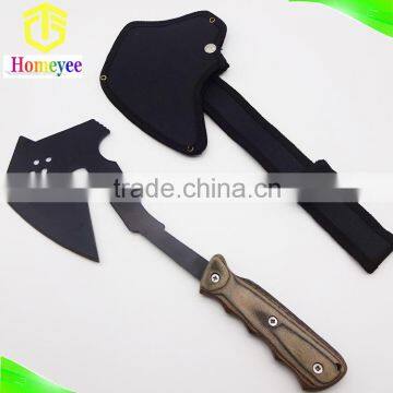 Hot sale top quality outdoor camping survival stainless steel tool head tactical tomahawk with sheath