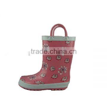 New fasion flower rubber children rain boots