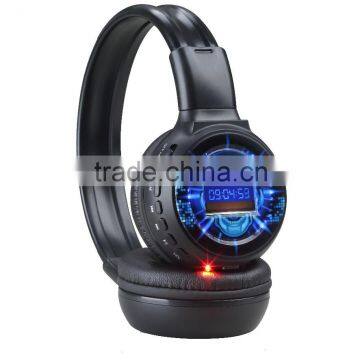 2015 New unique colorful design studio headphone bluetooth with clock