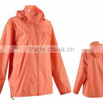 190T NYLON POLESTER PA COATED FOLDABLE RAINCOAT JACKET WINDBREAKER FOR PROMOTION