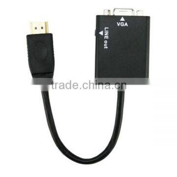 720P 1080i 1080P HDMI Male to VGA TV AV HDTV Converter Adapter With Audio Cable photo-3