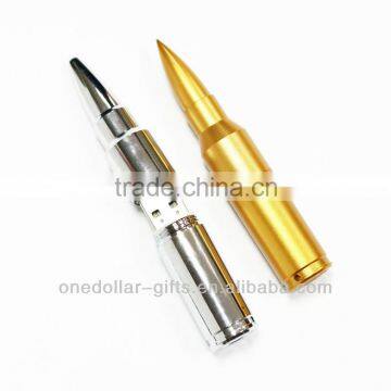 8GB USB 2.0 U Disk/Driver/Flash Disk with Bullet Shape-Golden