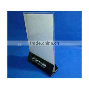 clear acrylic menu holder\price list display